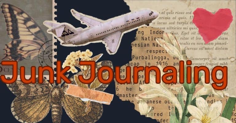 Featured image for article. What is a Junk Journal? Junk Journaling 101 for Beginners.