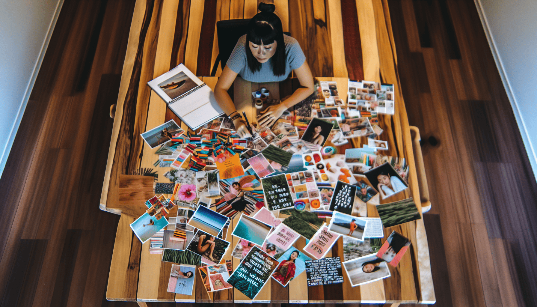 Gathering visual elements for a vision board