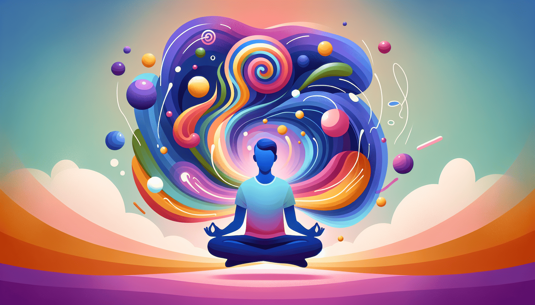 Illustration representing emotional healing and balance
