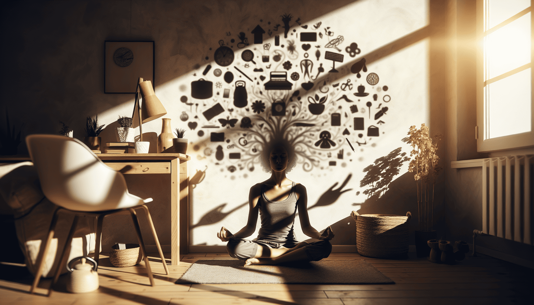 Illustration of a person practicing mindfulness